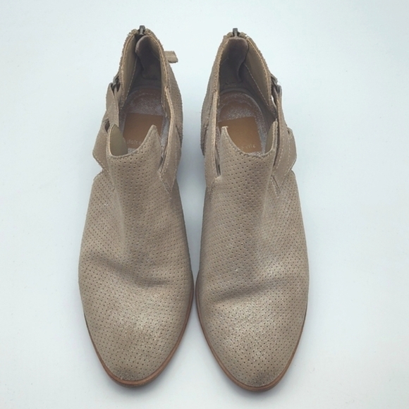 Dolce Vita Western Style Leather Ankle Boots in Taupe Size 6 - Picture 5 of 11